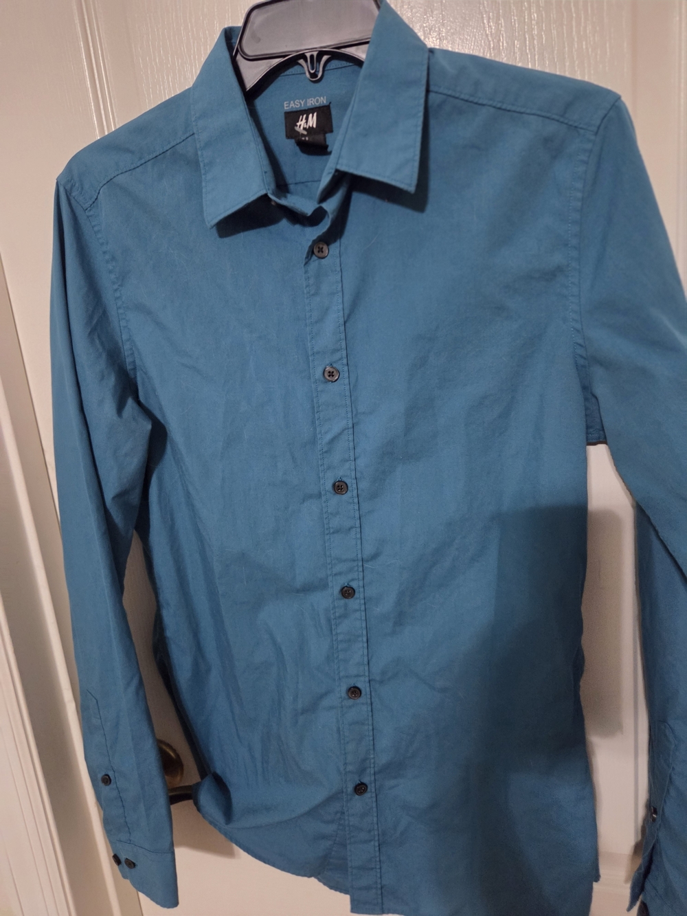 H&M Women's Teal Button-Up Shirt